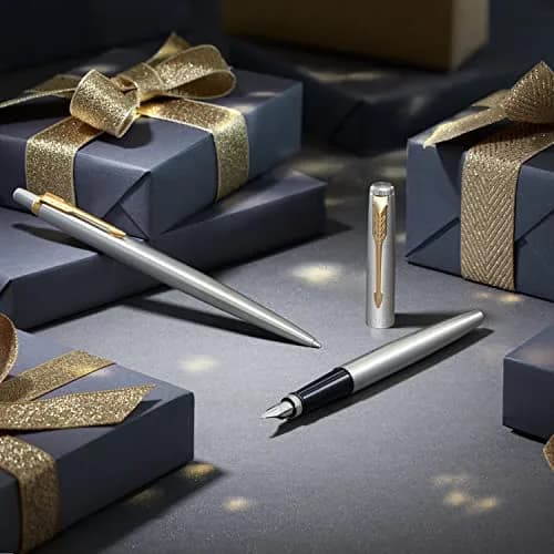 Parker Jotter Fountain Pen Royal Blue Medium Nib with Blue Ink Gift Box | Smooth Ink Flow Writing Instrument thumbnail 7