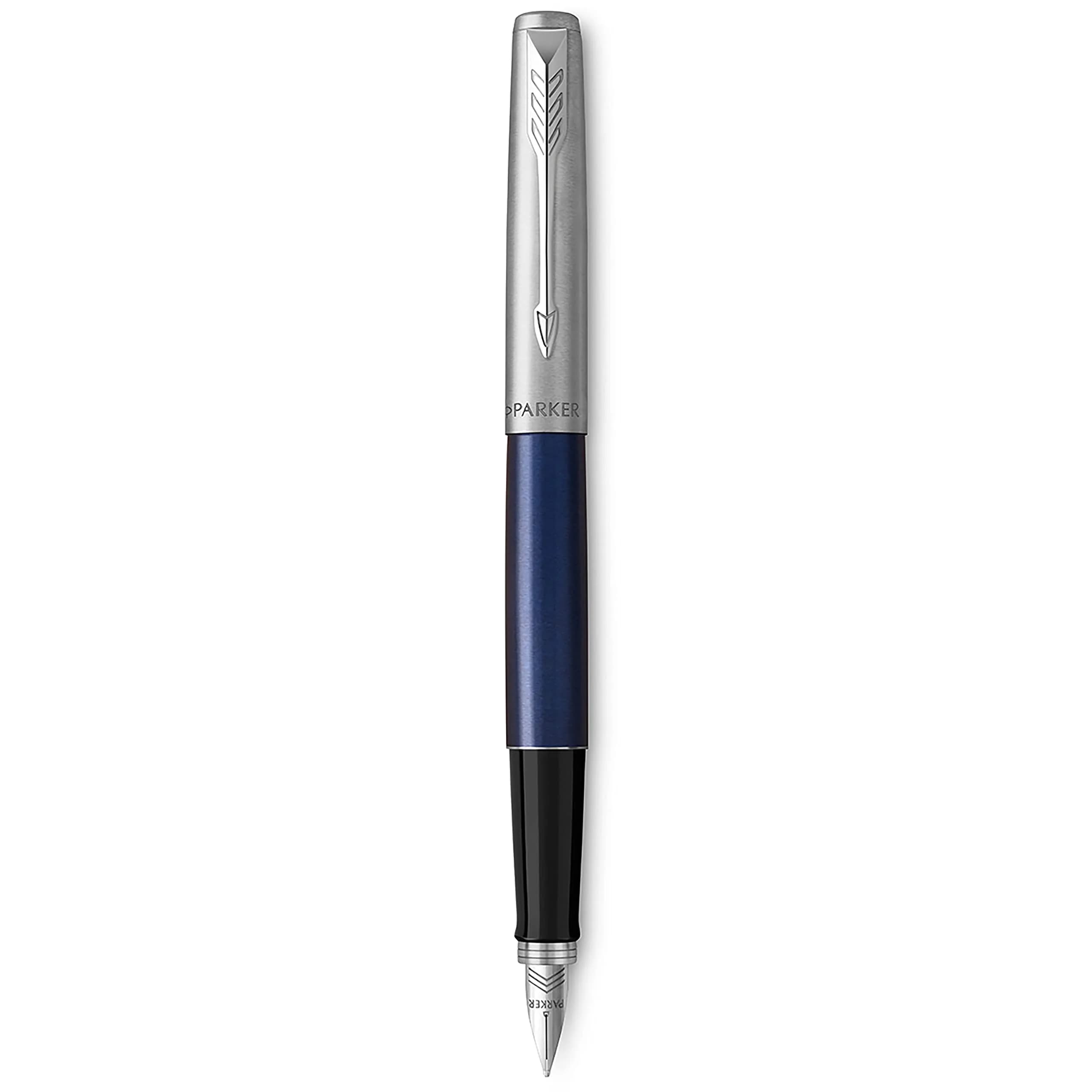 Parker Jotter Fountain Pen Royal Blue Medium Nib with Blue Ink Gift Box | Smooth Ink Flow Writing Instrument - view 3