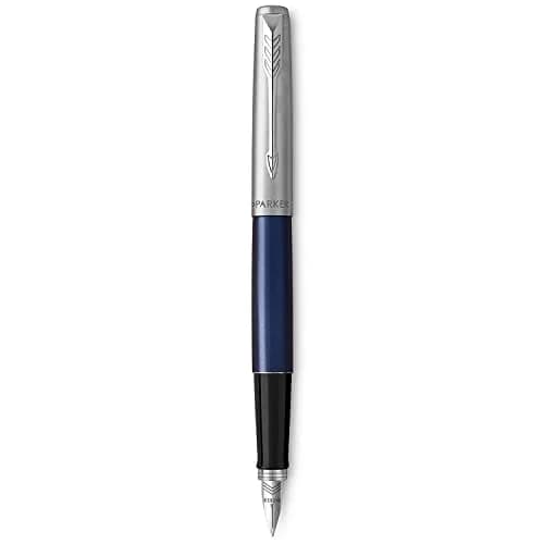 Parker Jotter Fountain Pen Royal Blue Medium Nib with Blue Ink Gift Box | Smooth Ink Flow Writing Instrument thumbnail 3