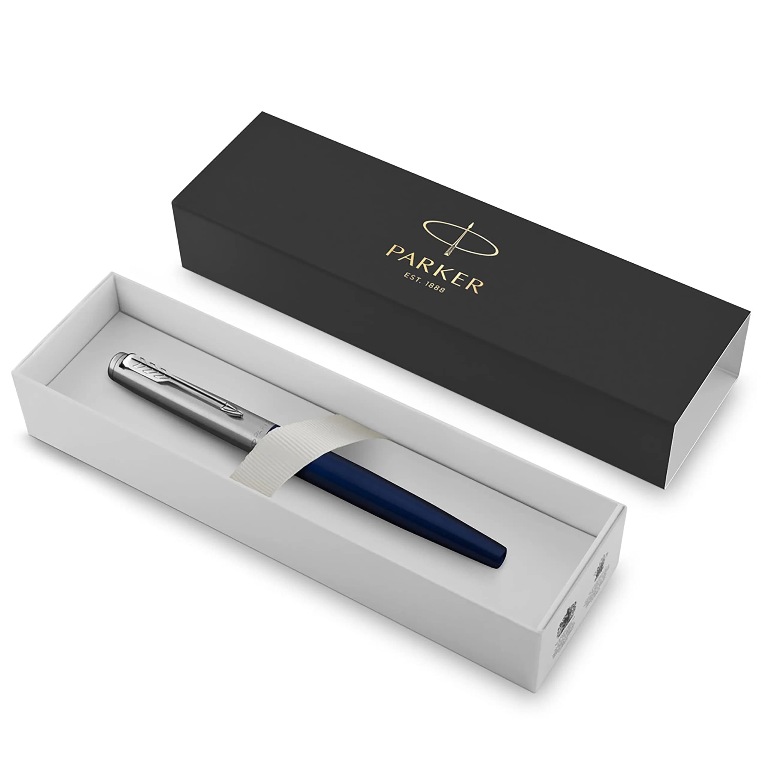 Parker Jotter Fountain Pen Royal Blue Medium Nib with Blue Ink Gift Box | Smooth Ink Flow Writing Instrument - view 4