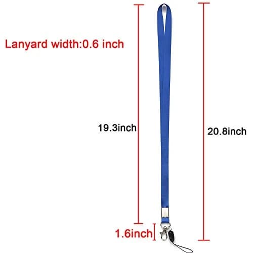 YOUOWO 2 Pack Blue Red Lanyards with Vertical ID Badge Holders, 20.8cm (8.2in) Lanyard Length | Lightweight & Waterproof thumbnail 4