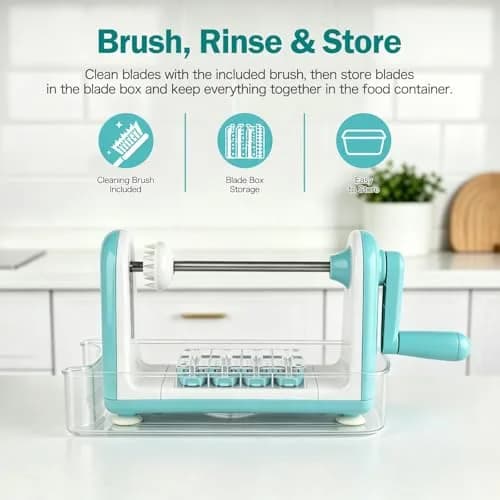 Ourokhome Zucchini Noodle Maker Spiralizer 5 Blades | Vegetable Slicer for Veggie Noodles & Curly Chips thumbnail 6