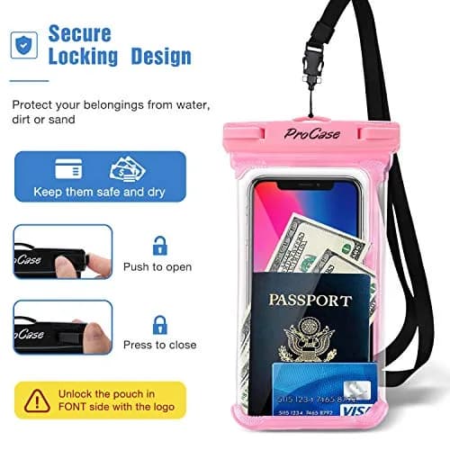 ProCase Waterproof Phone Pouch 2 Pack Up to 7" | Underwater Dry Bag for iPhone & Galaxy thumbnail 5