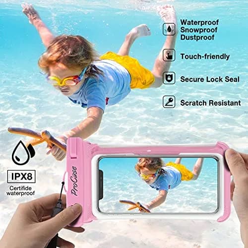 ProCase Waterproof Phone Pouch 2 Pack Up to 7" | Underwater Dry Bag for iPhone & Galaxy thumbnail 3