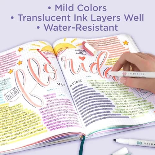 Zebra Pen Mildliner Highlighters Warm Colors Dual Tip 5-Pack | Smooth Ink Flow for Students & Office thumbnail 4