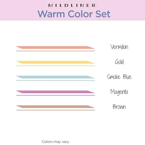 Zebra Pen Mildliner Highlighters Warm Colors Dual Tip 5-Pack | Smooth Ink Flow for Students & Office thumbnail 3