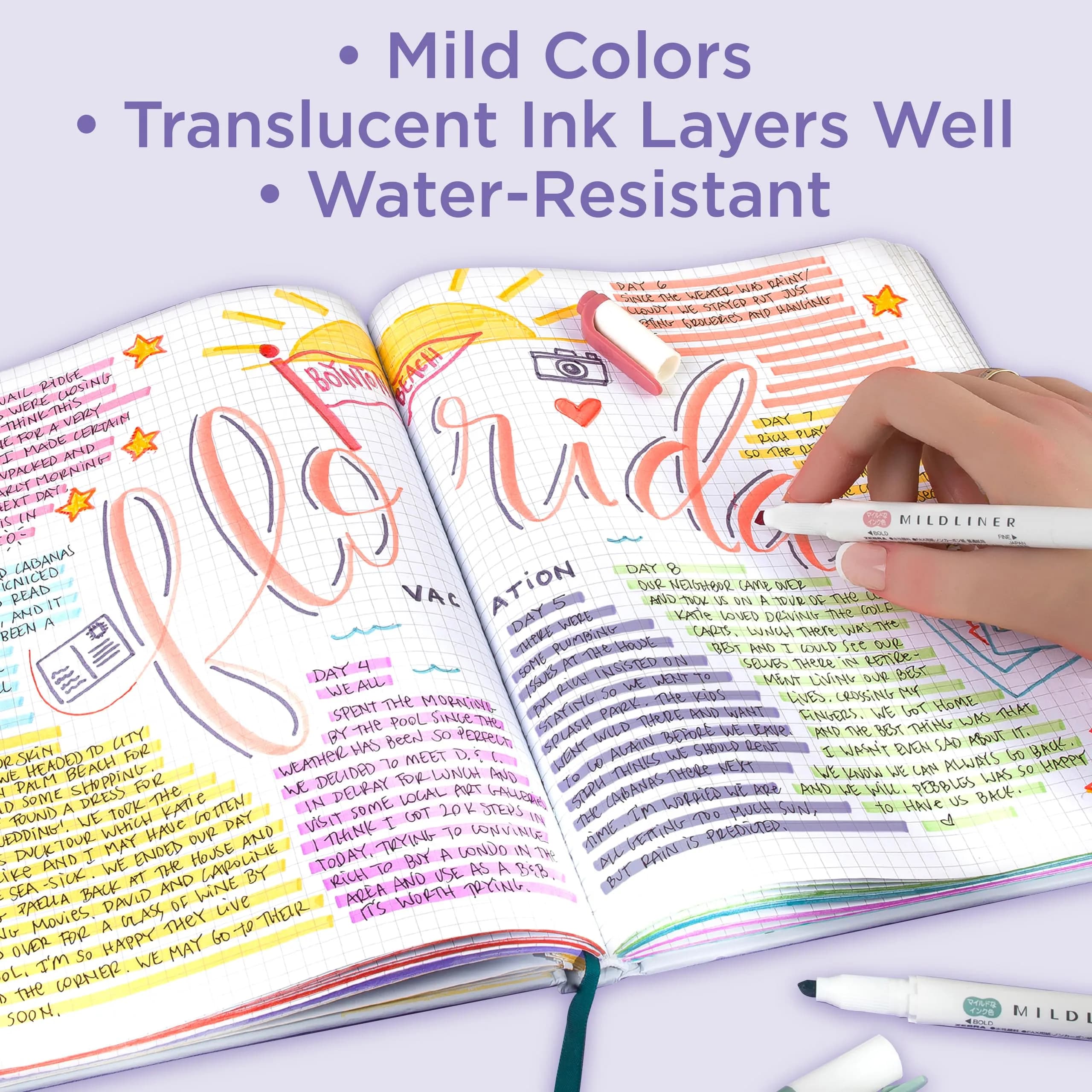 Zebra Pen Mildliner Highlighters Warm Colors Dual Tip 5-Pack | Smooth Ink Flow for Students & Office - view 4