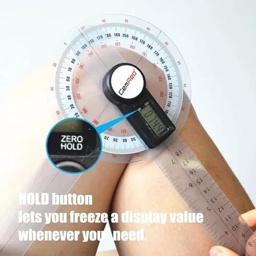 GemRed 12-Inch Digital Goniometer 300mm (11.81 inches) | Accurate Joint ROM Measurement Tool thumbnail 4
