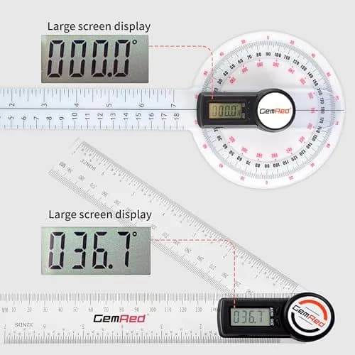 GemRed 12-Inch Digital Goniometer 300mm (11.81 inches) | Accurate Joint ROM Measurement Tool thumbnail 7
