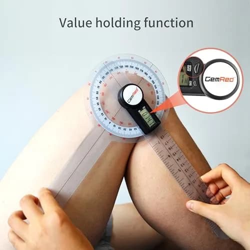 GemRed 12-Inch Digital Goniometer 300mm (11.81 inches) | Accurate Joint ROM Measurement Tool thumbnail 9