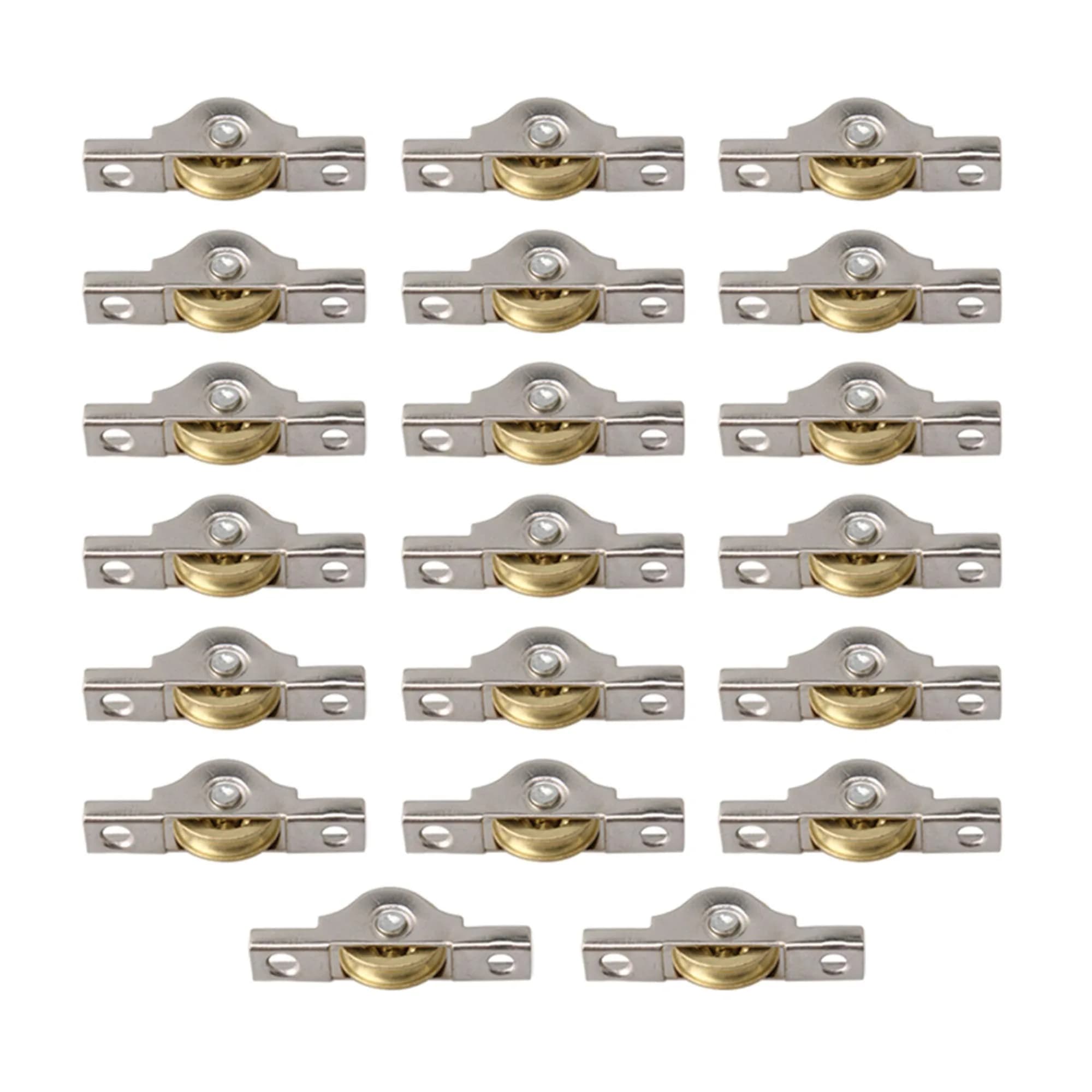 RDEXP Sliding Roller Wheel Set of 20 | 20mm Diameter Slotted Wheel for Wardrobes, Cabinets, Bookcases, Doors, Windows - main product image