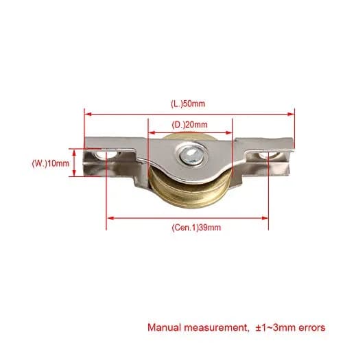 RDEXP Sliding Roller Wheel Set of 20 | 20mm Diameter Slotted Wheel for Wardrobes, Cabinets, Bookcases, Doors, Windows thumbnail 4