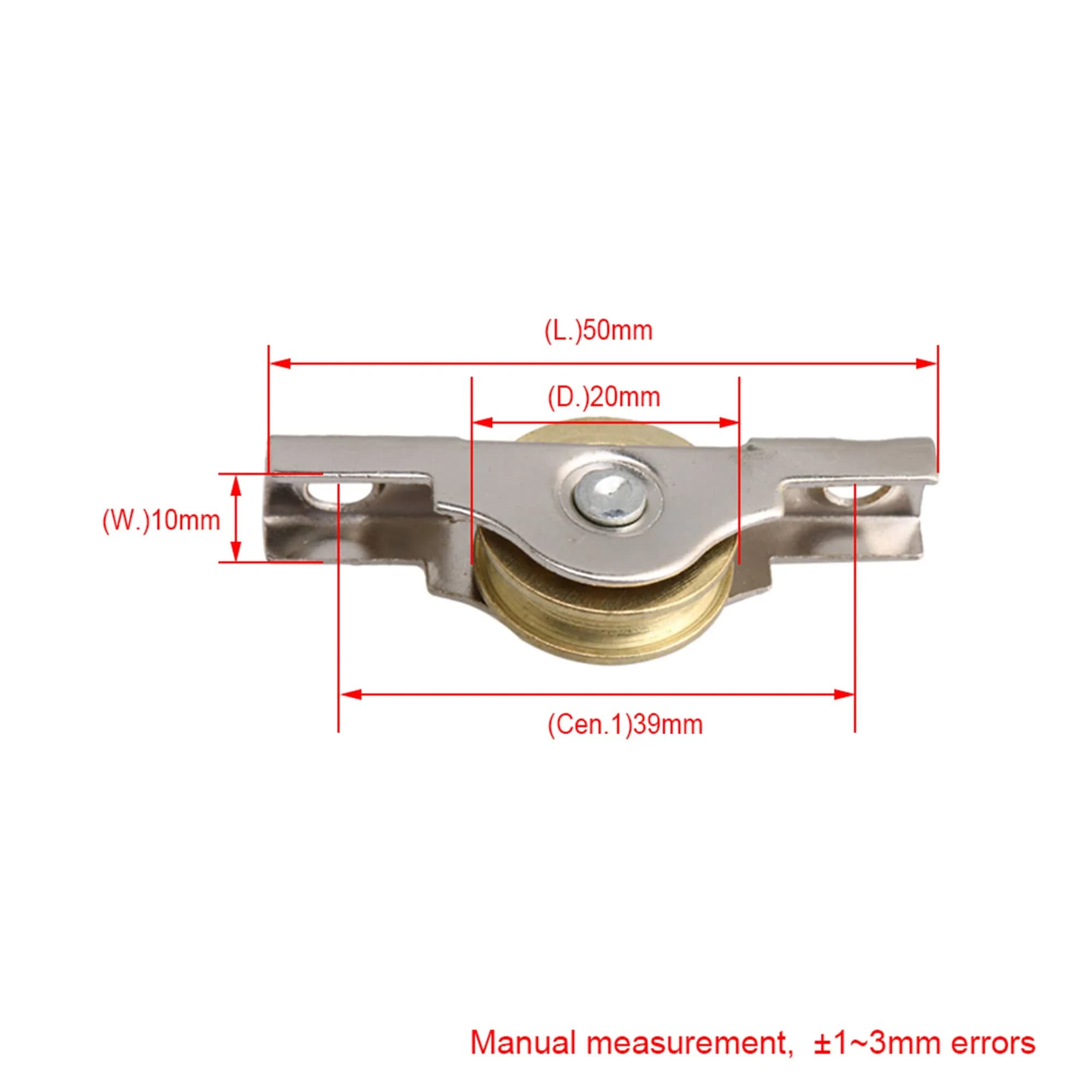 RDEXP Sliding Roller Wheel Set of 20 | 20mm Diameter Slotted Wheel for Wardrobes, Cabinets, Bookcases, Doors, Windows - view 4