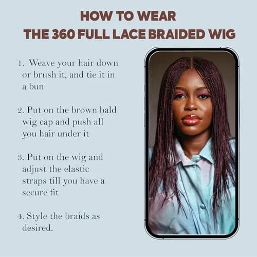 Wow Braids Twisted Wigs, Micro Million Twist Wig - Color 1/35 Mix - 18 Inches | Realistic Braided Style for Black Women thumbnail 7