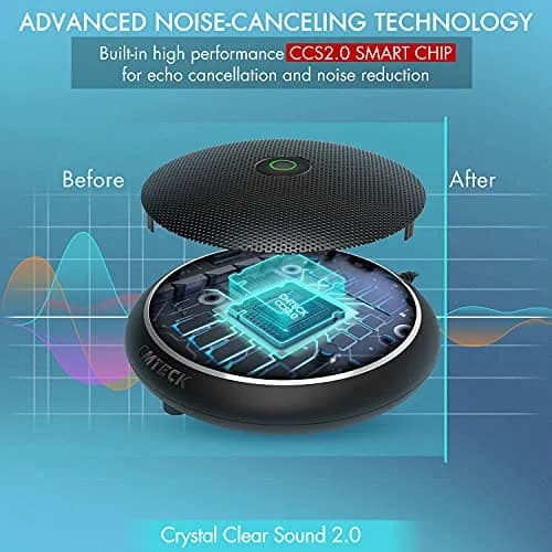 CMTECK Conference USB Microphone 1.8m (6ft) Cable | Plug & Play Omnidirectional Condenser PC Mic thumbnail 2