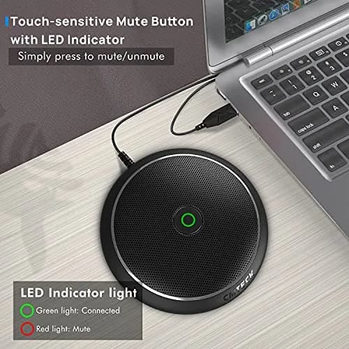 CMTECK Conference USB Microphone 1.8m (6ft) Cable | Plug & Play Omnidirectional Condenser PC Mic thumbnail 3