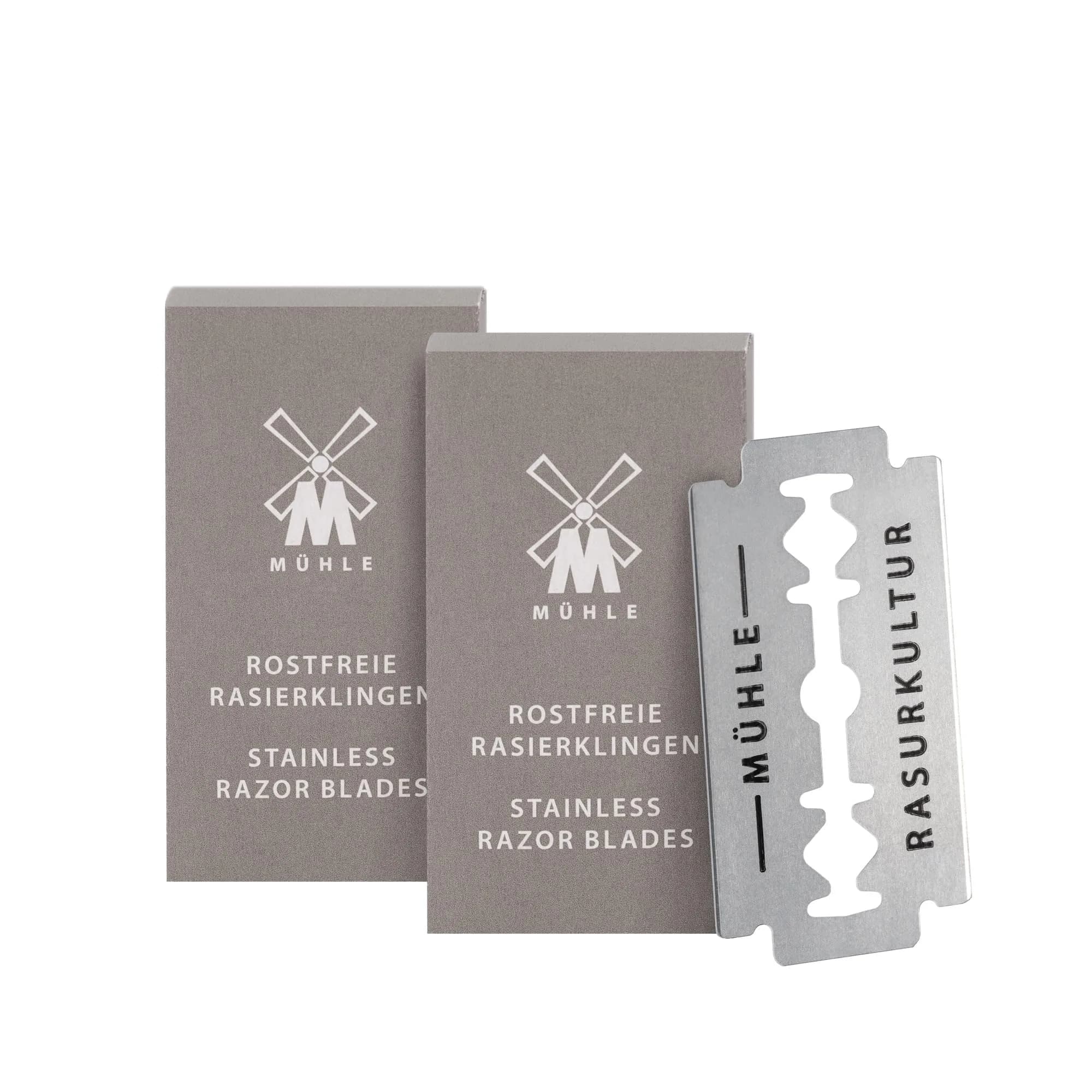 MÜHLE 20 Stainless Steel Razor Blades | Compatible with Traditional Safety Shavers - main product image
