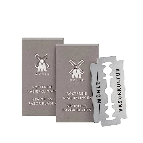 MÜHLE 20 Stainless Steel Razor Blades | Compatible with Traditional Safety Shavers thumbnail 1