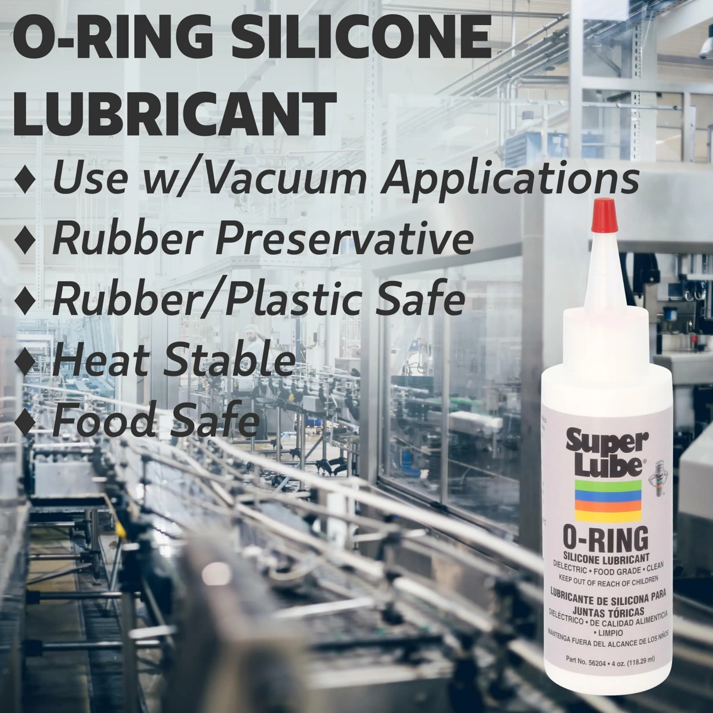 Super Lube Clear Silicone O-Ring Lubricant 118ml (4 oz) | Waterproof Grease for Rubber Seals & Plastic - view 2