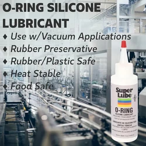 Super Lube Clear Silicone O-Ring Lubricant 118ml (4 oz) | Waterproof Grease for Rubber Seals & Plastic thumbnail 2