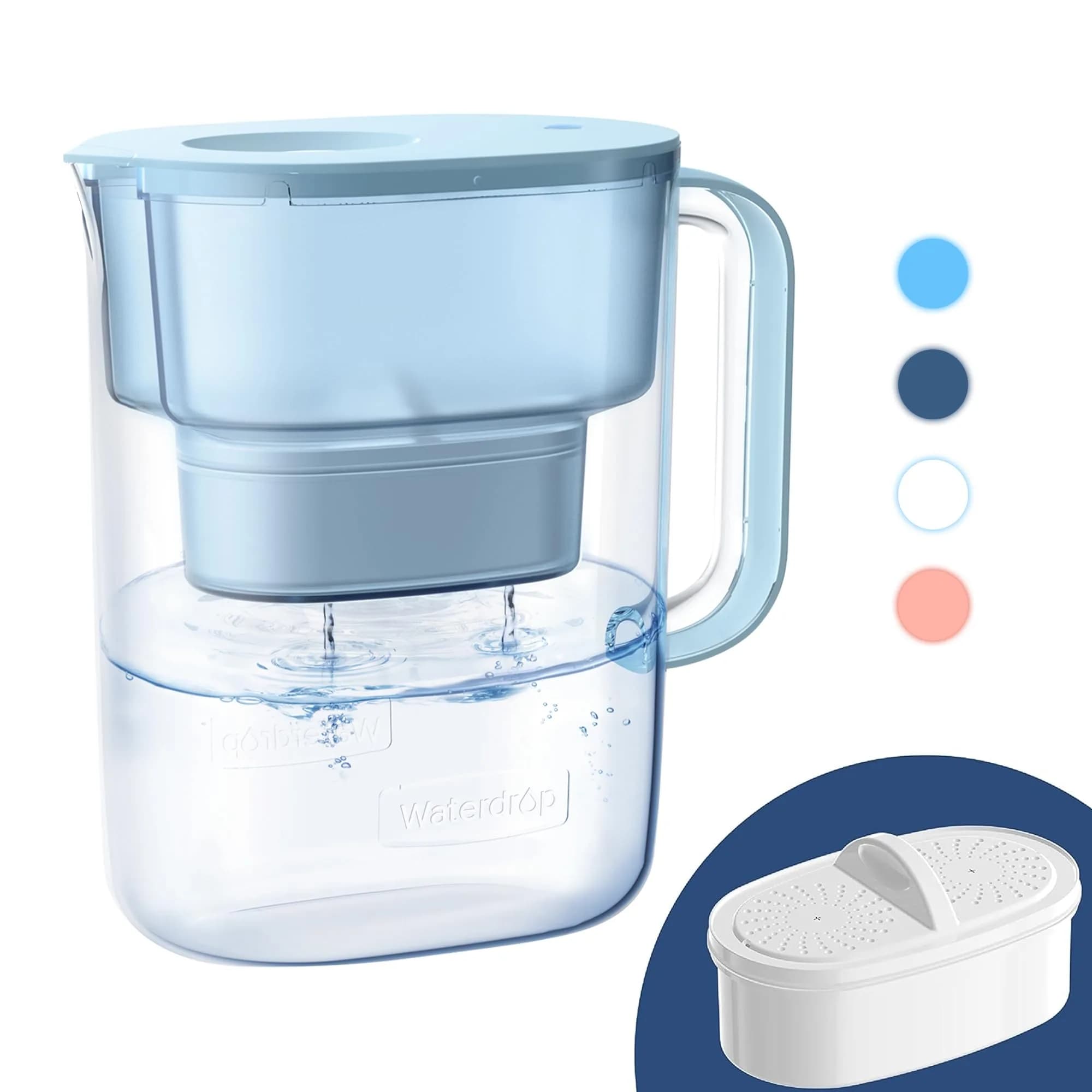 Waterdrop Lucid Water Filter Pitcher 2.4L (10-Cup) | NSF Certified, 200-Gallon Long-Life Filter - main product image