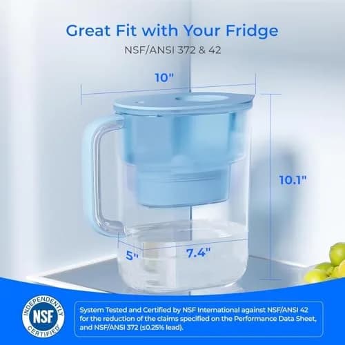 Waterdrop Lucid Water Filter Pitcher 2.4L (10-Cup) | NSF Certified, 200-Gallon Long-Life Filter thumbnail 5