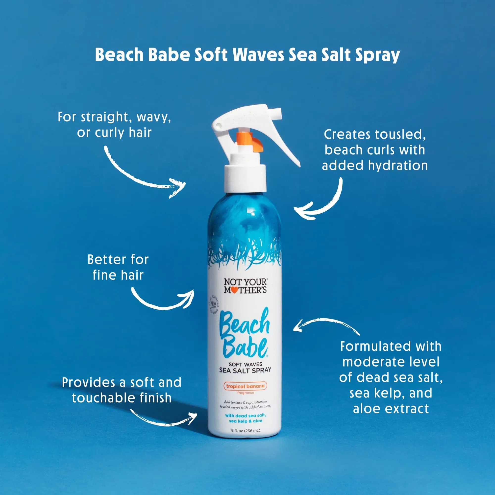 Not Your Mother's Beach Babe Sea Salt Spray 473ml (16 fl oz) | Effortless Soft Tousled Waves - view 7