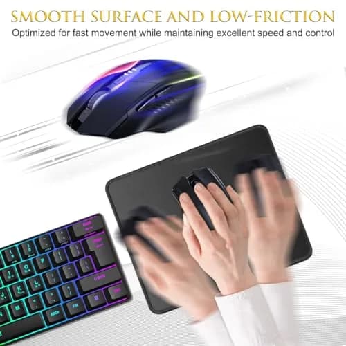 JIKIOU 3 Pack Mouse Pad with Stitched Edge, Perfect Size 25.9cm x 21.1cm x 3mm | Durable Natural Rubber Base for Smooth Tracking thumbnail 4