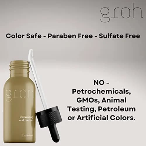 GROH Stimulating Scalp Serum 2.8 Fl Oz | Nourishes Follicles & Supports Hair Growth thumbnail 3
