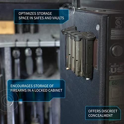 Gun Storage Solutions Magmount Magnetic Magazine Holder - 2 Pack | Metal Mag Storage for Safe & Easy Access thumbnail 2