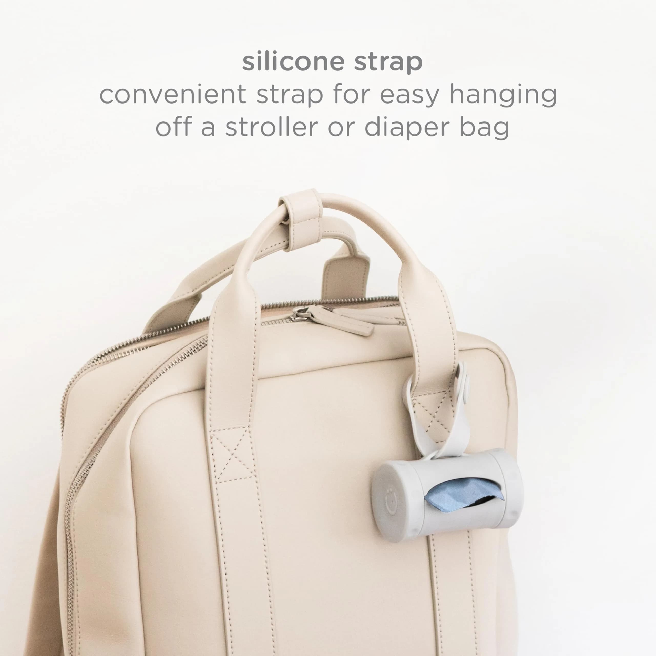 Ubbi Retractable Diaper Bag Dispenser with Lavender Scented Bags | Gray, 1 Count (0.15 kg) - view 3