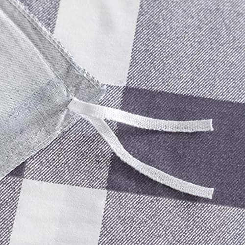 SUSYBAO Plaid Duvet Cover Queen 100% Cotton Navy Blue | Soft Checkered Gingham Bedding thumbnail 4
