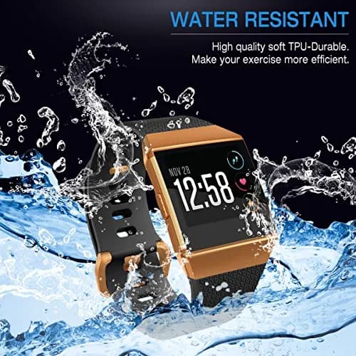 AIUNIT Replacement Band for Fitbit Ionic Small 110mm-155mm | TPU Sport Strap with Burnt Buckle thumbnail 5