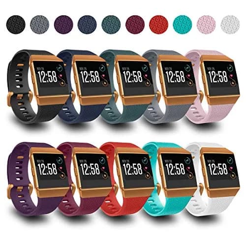 AIUNIT Replacement Band for Fitbit Ionic Small 110mm-155mm | TPU Sport Strap with Burnt Buckle thumbnail 1