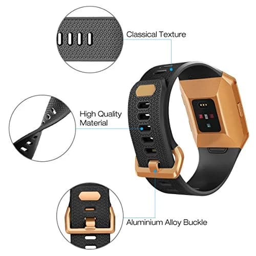 AIUNIT Replacement Band for Fitbit Ionic Small 110mm-155mm | TPU Sport Strap with Burnt Buckle thumbnail 3