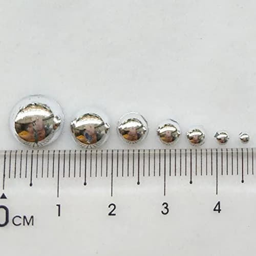 Chenkou Craft 3000PCS 7 Sizes (2.5/3/4/5/6/8/10mm) Silver Round Flatback Imitation Half Pearls Beads | Versatile Craft Beads for Jewelry & Decor thumbnail 2