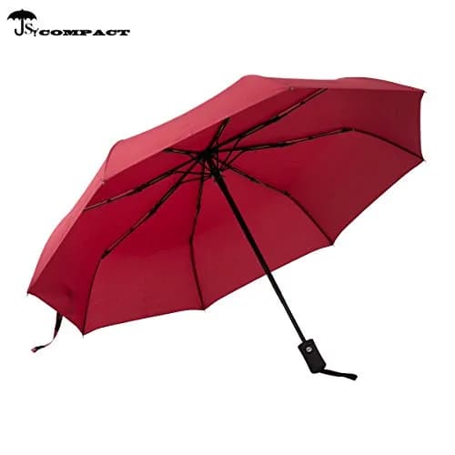 SY COMPACT Travel Umbrella Windproof Auto-Open Compact 37.5" Canopy Black & Sky Blue | Lightweight & Waterproof thumbnail 2