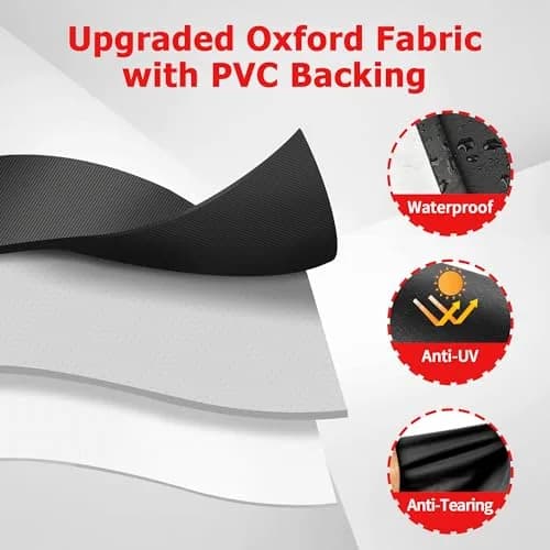 iCOVER 55 Inch Grill Cover, Black | Waterproof, UV-Resistant, Windproof BBQ Cover for Outdoor Grills thumbnail 3
