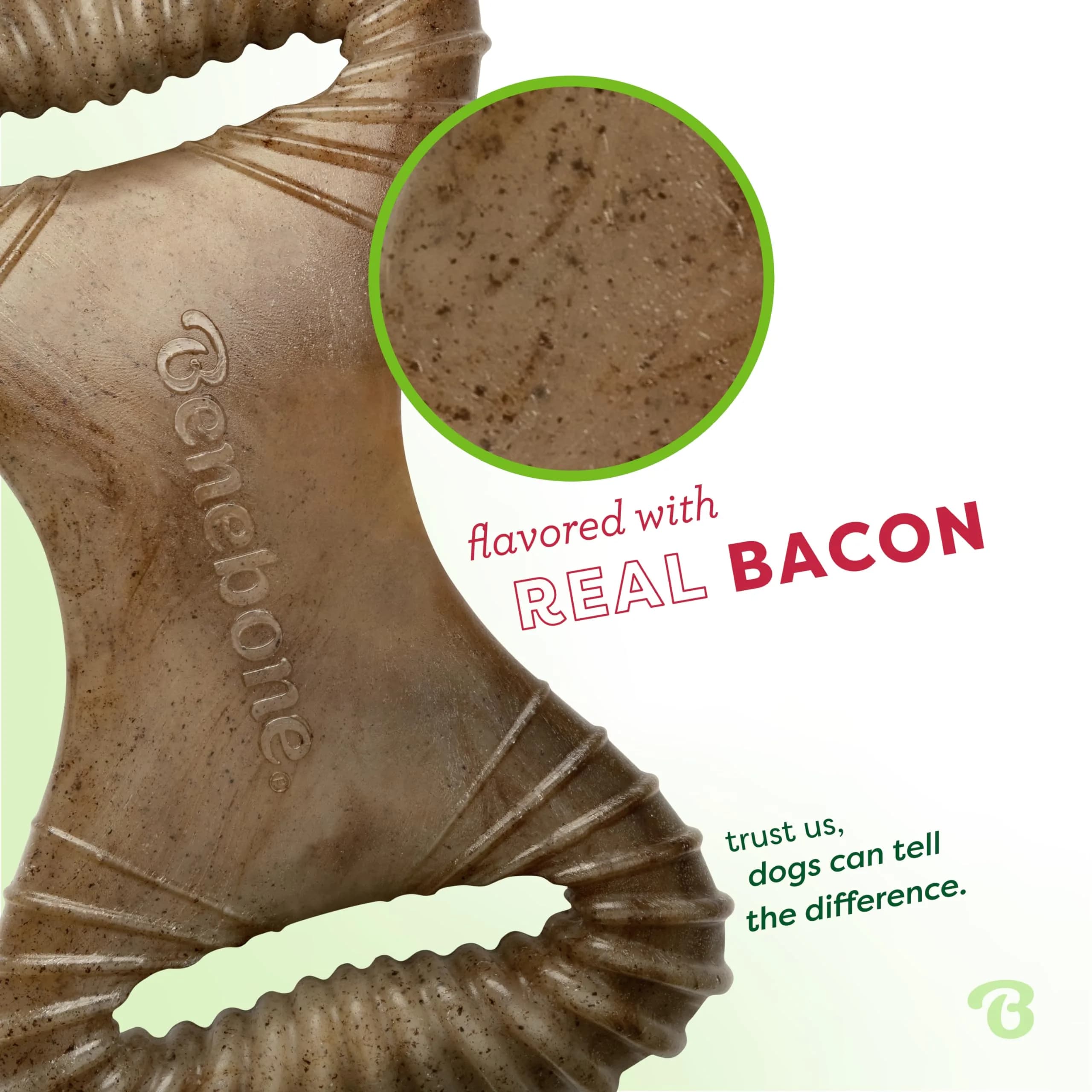 Benebone Real Bacon Dental Chew Toy for Large Dogs - Durable & Aggressive Chewer Friendly - view 2