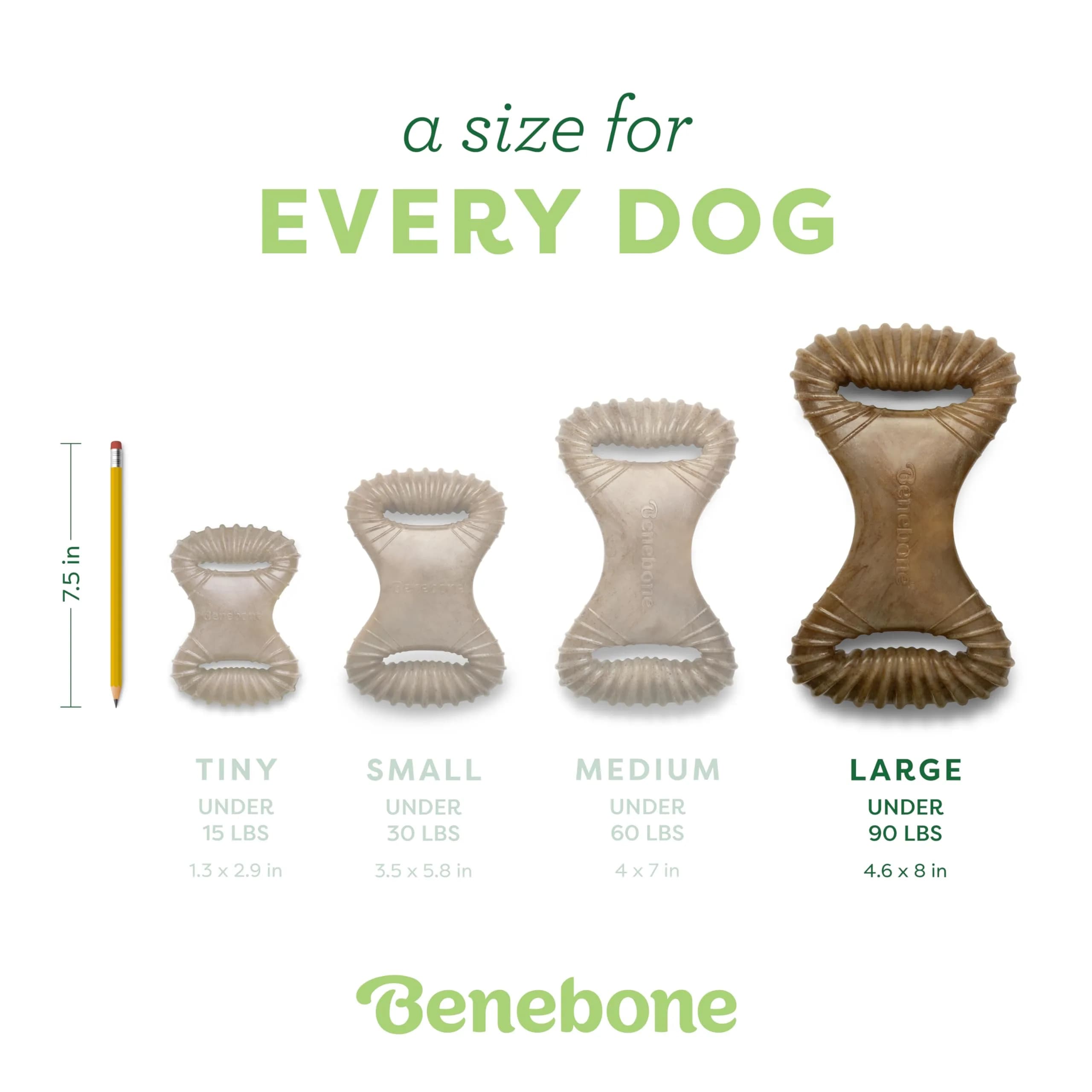 Benebone Real Bacon Dental Chew Toy for Large Dogs - Durable & Aggressive Chewer Friendly - view 4