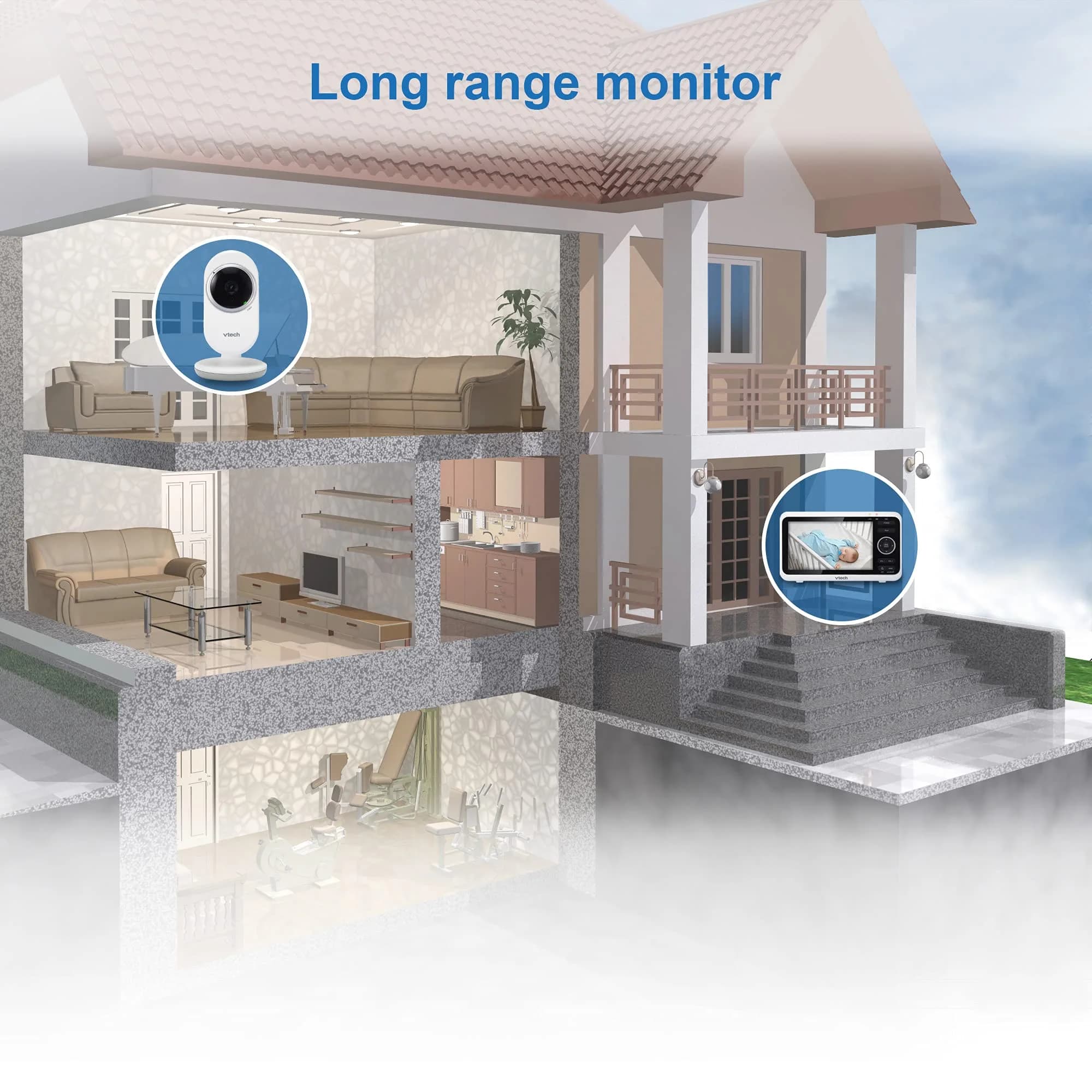 VTech VM350 Baby Monitor with 5" Screen | 1000ft Range, No WiFi, 12-Hr Battery - view 5