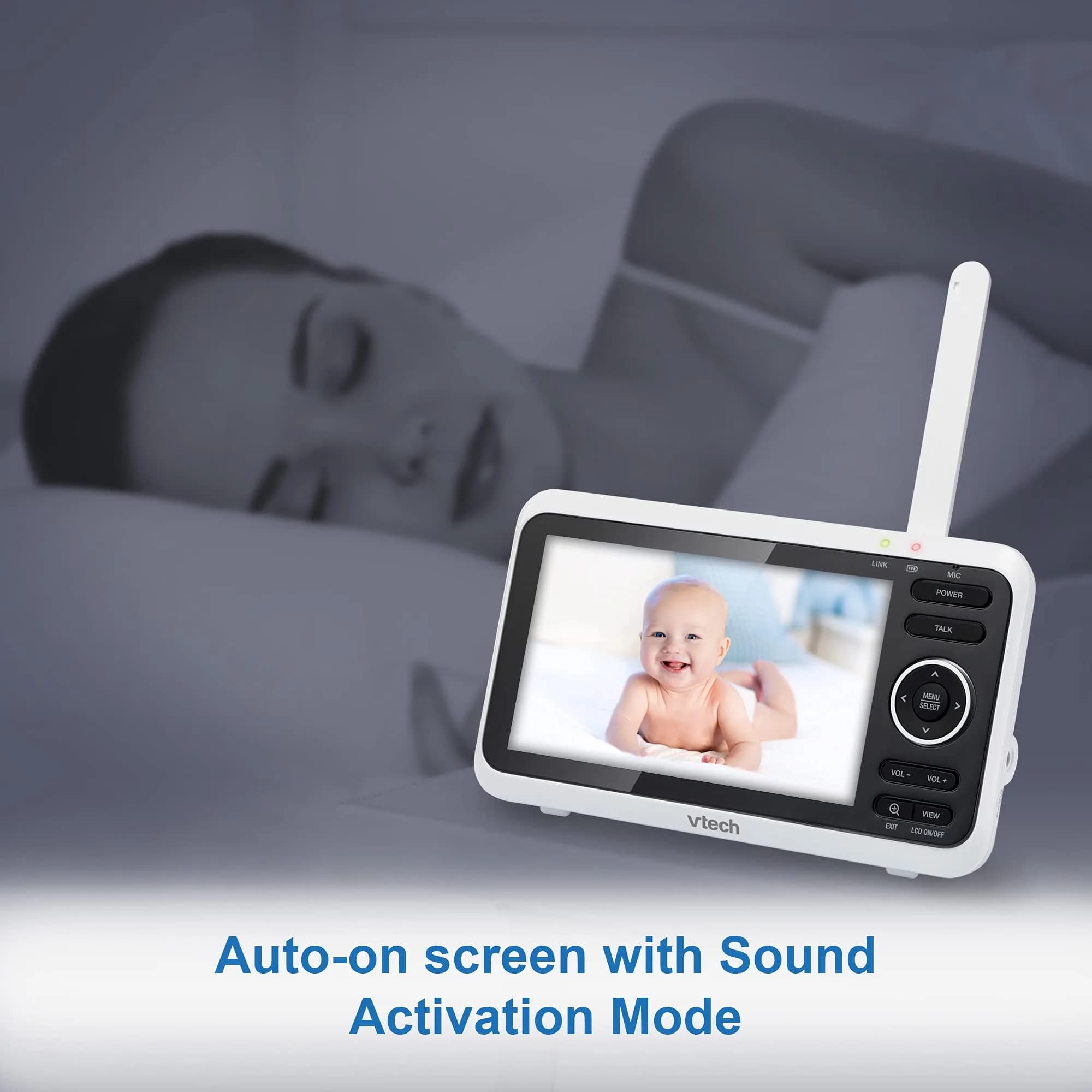 VTech VM350 Baby Monitor with 5" Screen | 1000ft Range, No WiFi, 12-Hr Battery - view 9