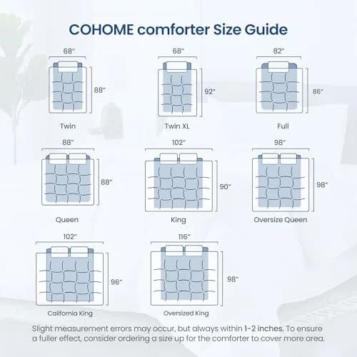 COHOME King Size Down Alternative Comforter - All-Season Duvet Insert | Fluffy & Lightweight thumbnail 7