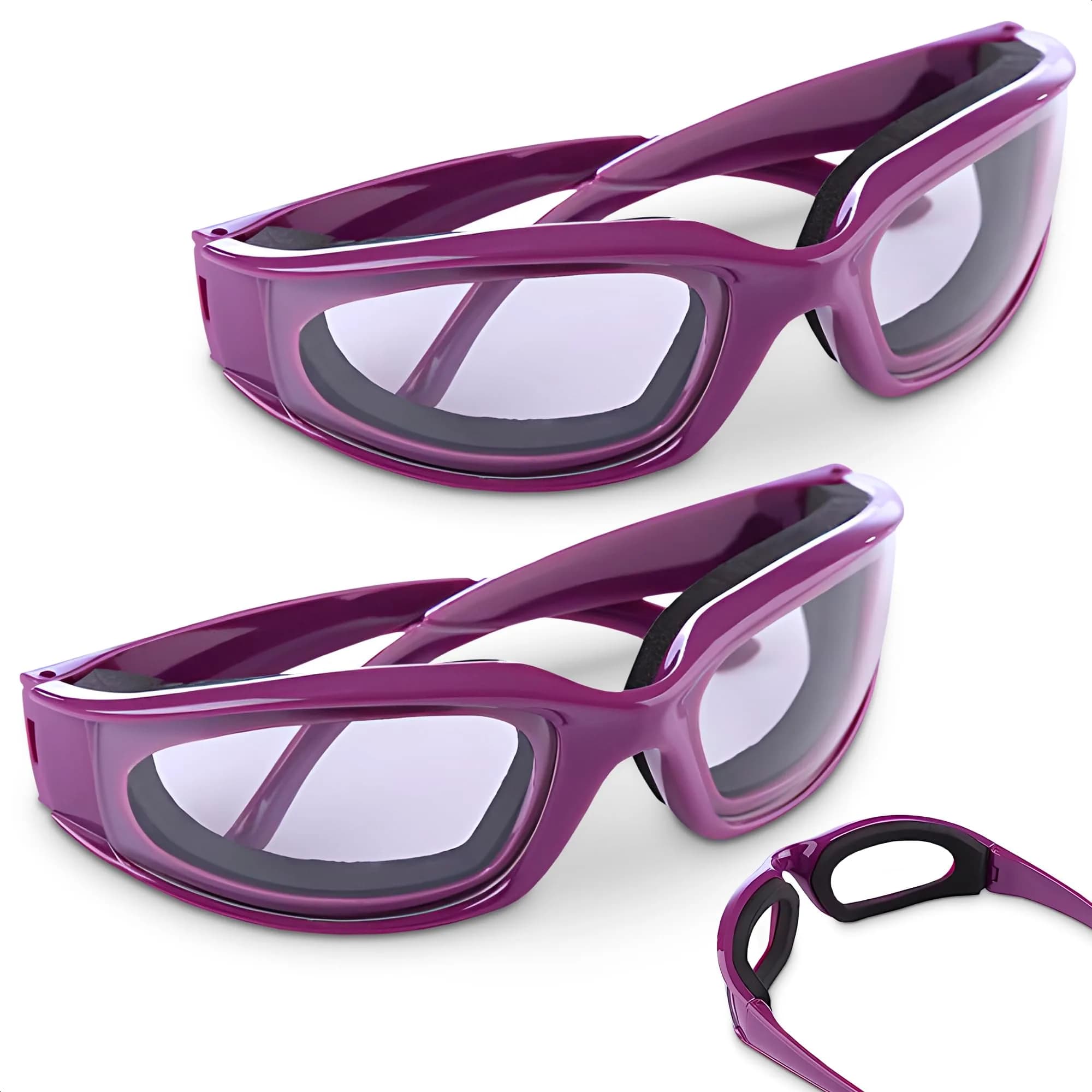 SYAYVO Onion Goggles for Cooking, Tear Free Cutting Glasses 5.6" X 1.7" X 4.8" Inch | Snug Fit for Clear Vision — Purple