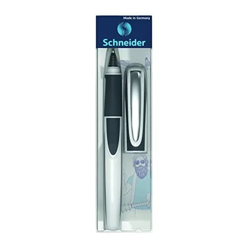Schneider Ray Cartridge Rollerball Pen M (Medium), White/Dark Gray Barrel, Royal Blue Erasable Ink | 1.0mm Line Width thumbnail 2