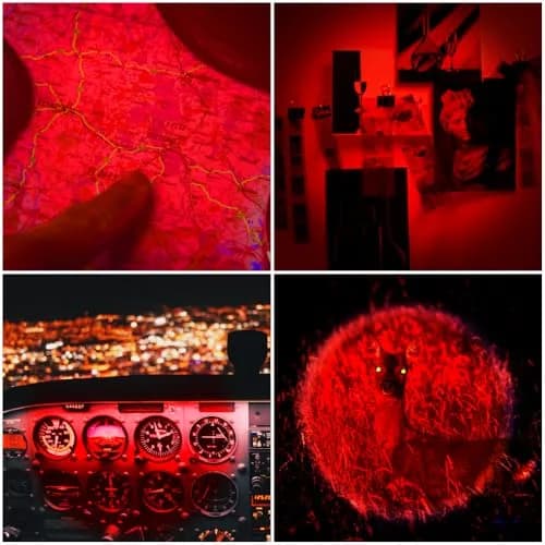 WAYLLSHINE 3 Pack Red LED Flashlight | Single Mode Zoomable Night Light for Astronomy & Night Observation thumbnail 3