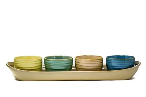 Stoneware Serving Set 5 Pieces | Melamine Dinnerware for All Occasions thumbnail 4
