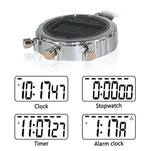LAOPAO XJ-203 Digital Stopwatch Timer with Date & Alarm | 1/100th Second Precision, Stainless Steel Case, Daily Water Resistant (91g) thumbnail 5