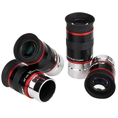 SVBONY 68° Ultra Wide Angle Telescope Eyepiece Set 6mm 9mm 15mm 20mm | 1.25" Barrel, Fully Multi-Coated Optics thumbnail 1