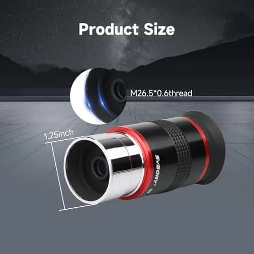 SVBONY 68° Ultra Wide Angle Telescope Eyepiece Set 6mm 9mm 15mm 20mm | 1.25" Barrel, Fully Multi-Coated Optics thumbnail 6